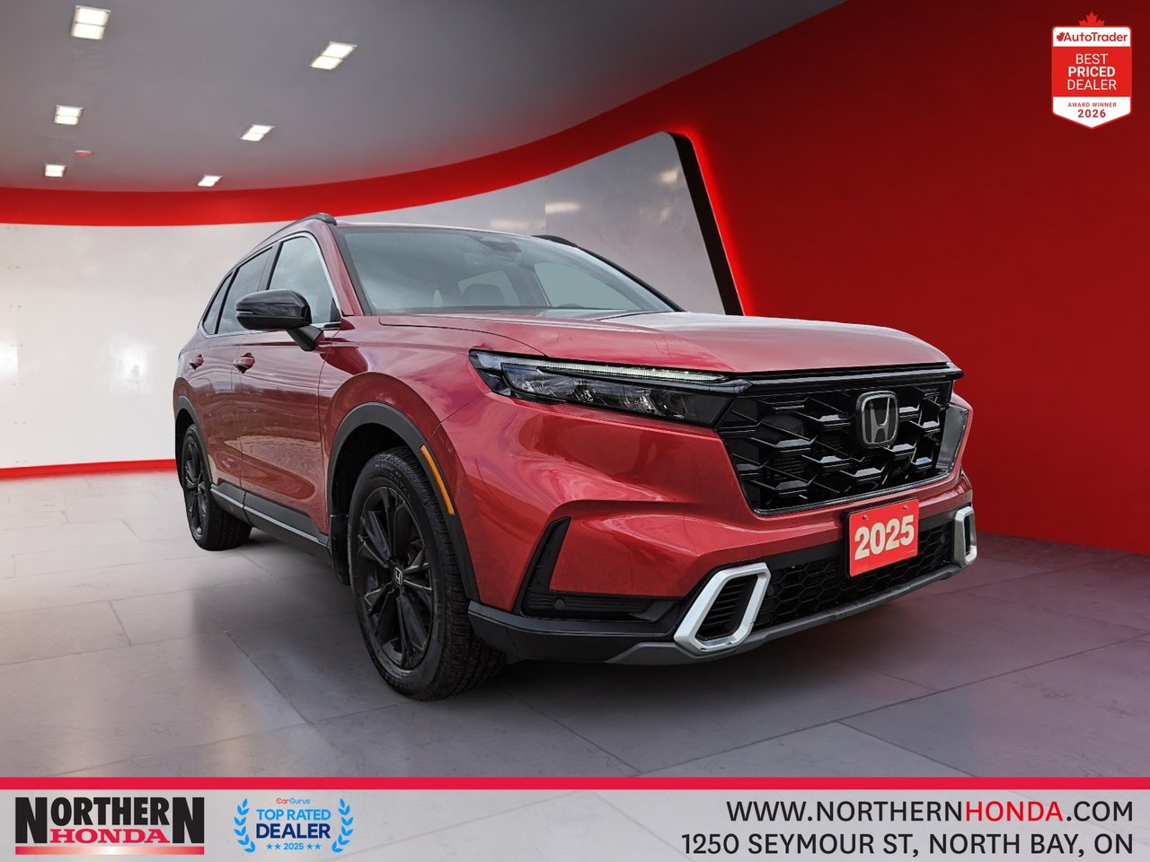 Red 2025 Honda CR-V Hybrid Touring AWD SUV / Crossover Continuously Variable Transmission