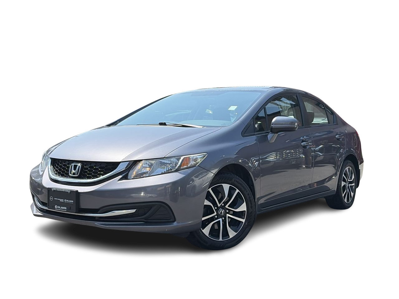 Gray 2015 Honda Civic Sedan Front-Wheel Drive Continuously Variable Transmission