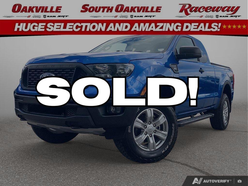 Blue 2022 Ford Ranger Pickup Truck Four-Wheel Drive Automatic