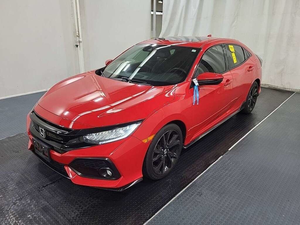 Red 2018 Honda Civic Hatchback Hatchback Front-Wheel Drive Continuously Variable Transmission