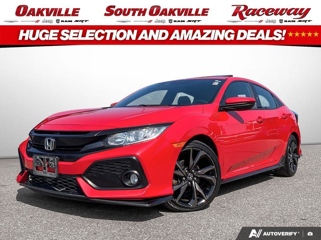 Red 2019 Honda Civic Hatchback Hatchback Front-Wheel Drive Continuously Variable Transmission