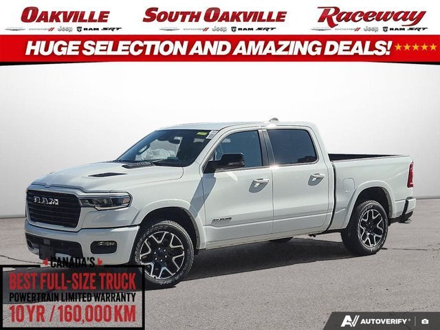 White 2026 RAM 1500 Pickup Truck Four-Wheel Drive Automatic