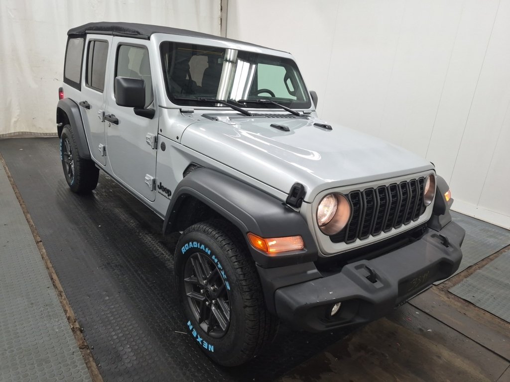 Silver 2024 Jeep Wrangler Sport S 4-Door 4WD SUV / Crossover Four-Wheel Drive Automatic