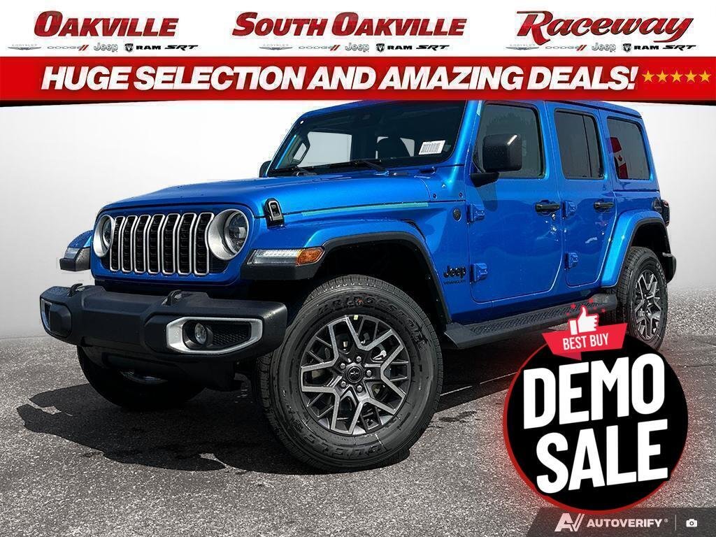 Blue 2025 Jeep Wrangler Sahara 4-Door 4WD SUV / Crossover Four-Wheel Drive Automatic