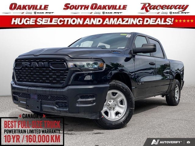 Black 2026 RAM 1500 Tradesman Crew Cab 4WD Pickup Truck Four-Wheel Drive Automatic