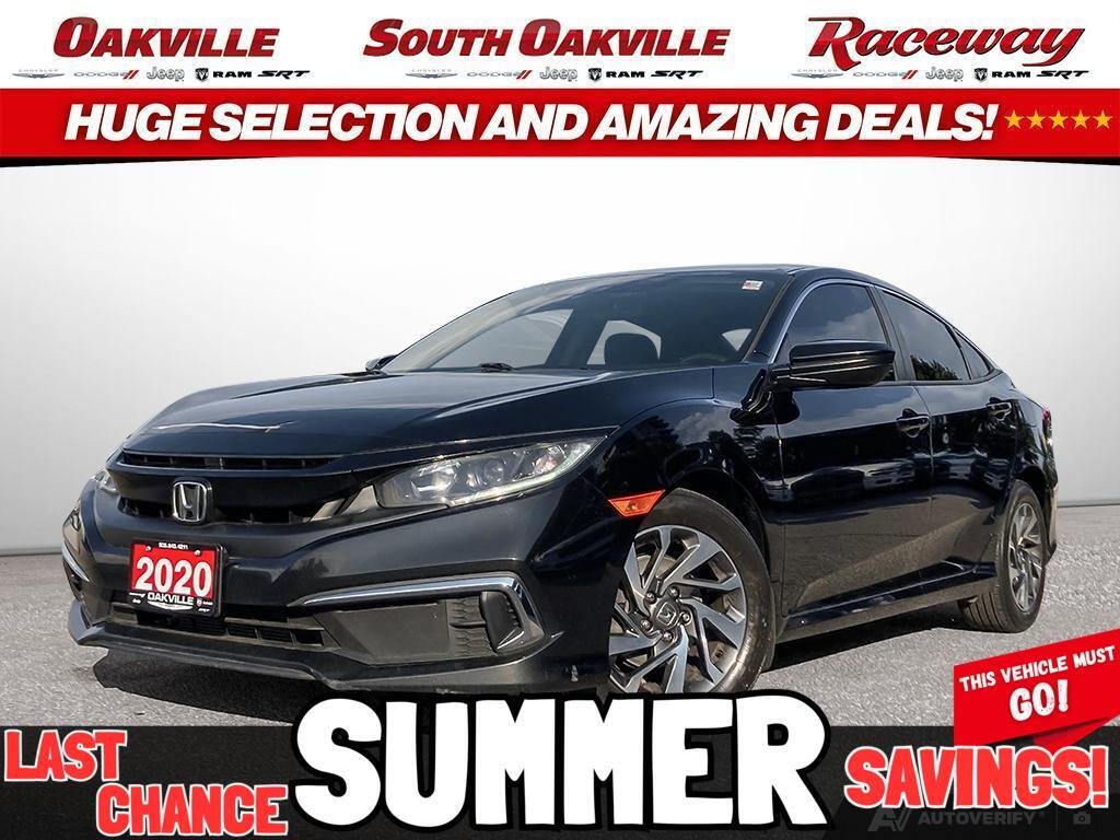 Black 2020 Honda Civic Sedan Front-Wheel Drive Continuously Variable Transmission