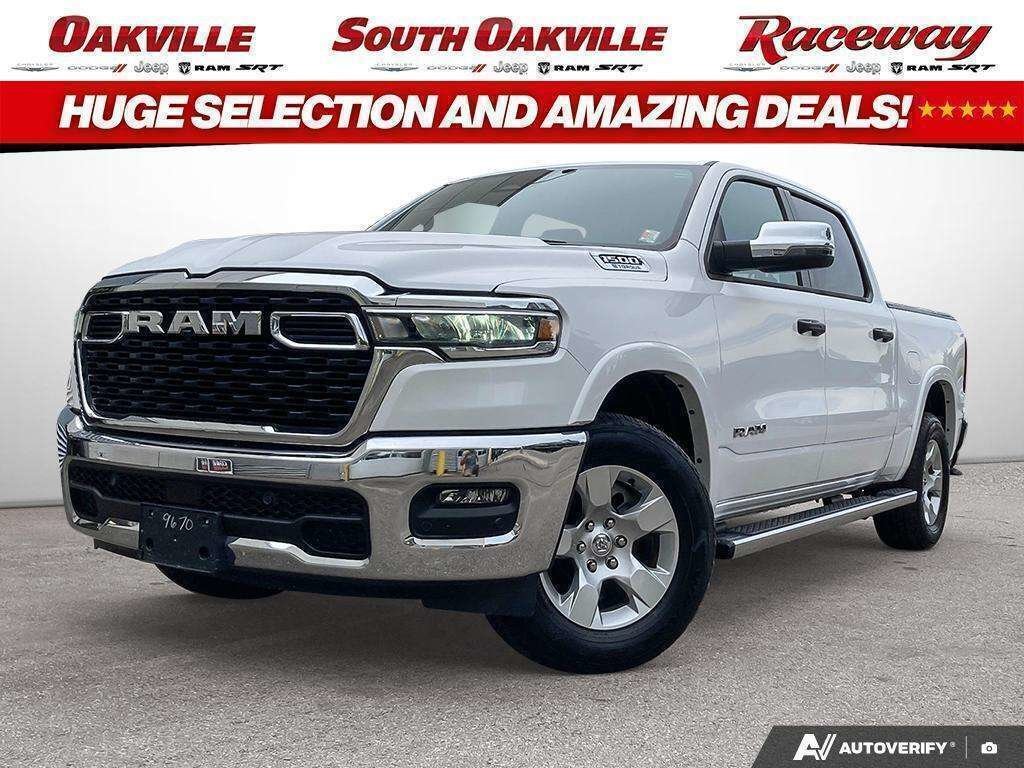 White 2025 RAM 1500 Pickup Truck Four-Wheel Drive Automatic