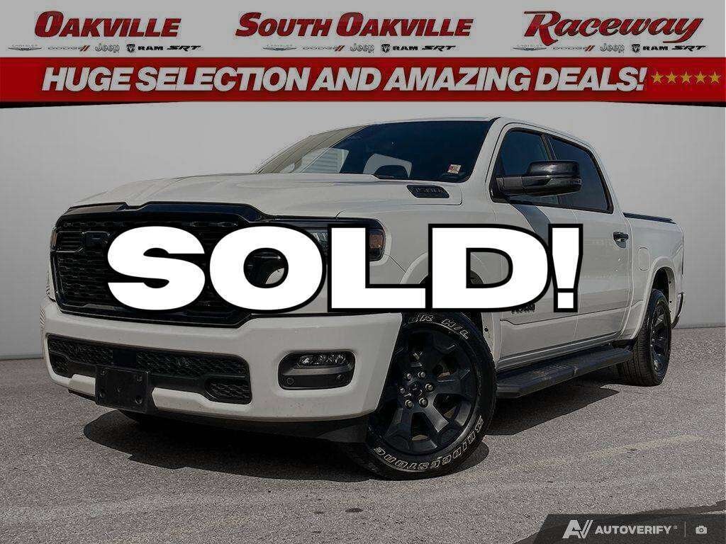 White 2025 RAM 1500 Pickup Truck Four-Wheel Drive Automatic
