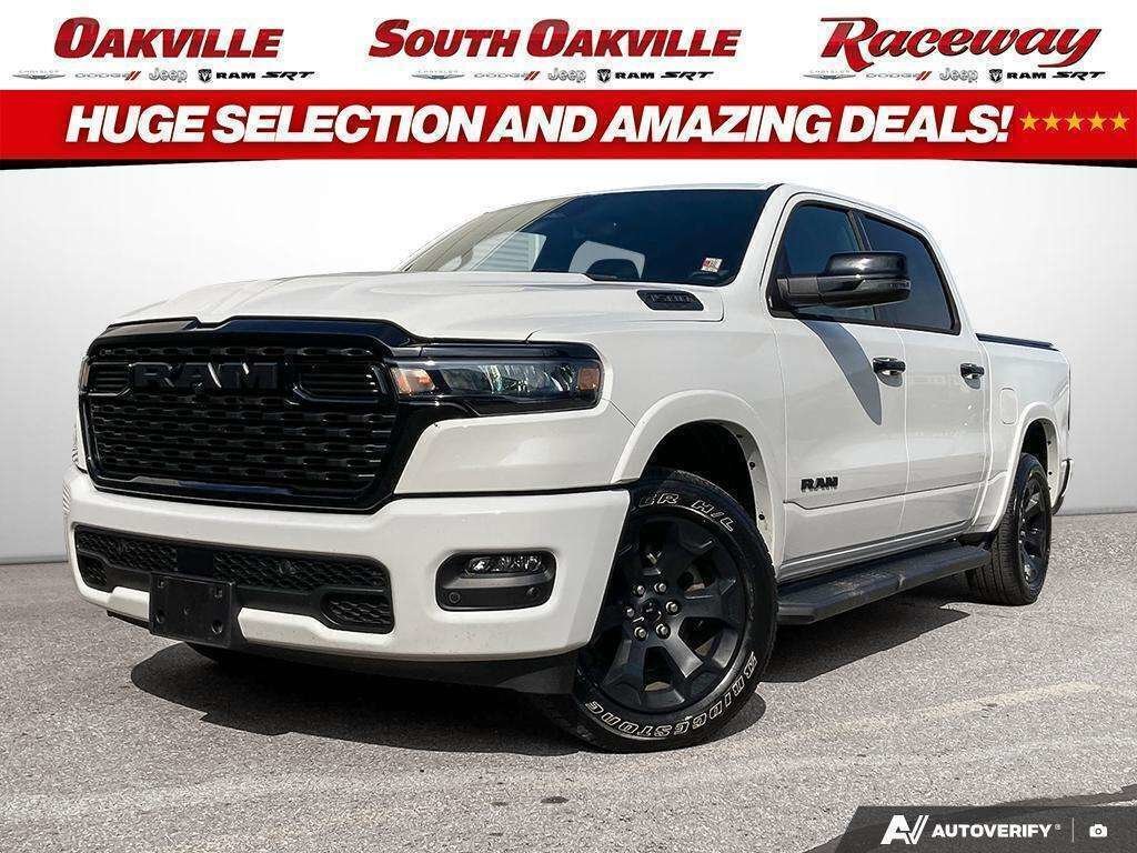 White 2025 RAM 1500 Pickup Truck Four-Wheel Drive Automatic