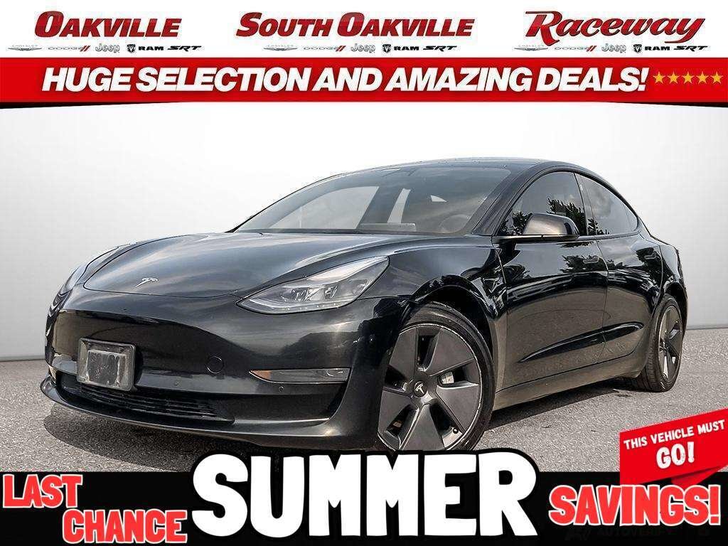 Black 2022 Tesla Model 3 Sedan Rear-Wheel Drive Continuously Variable Transmission