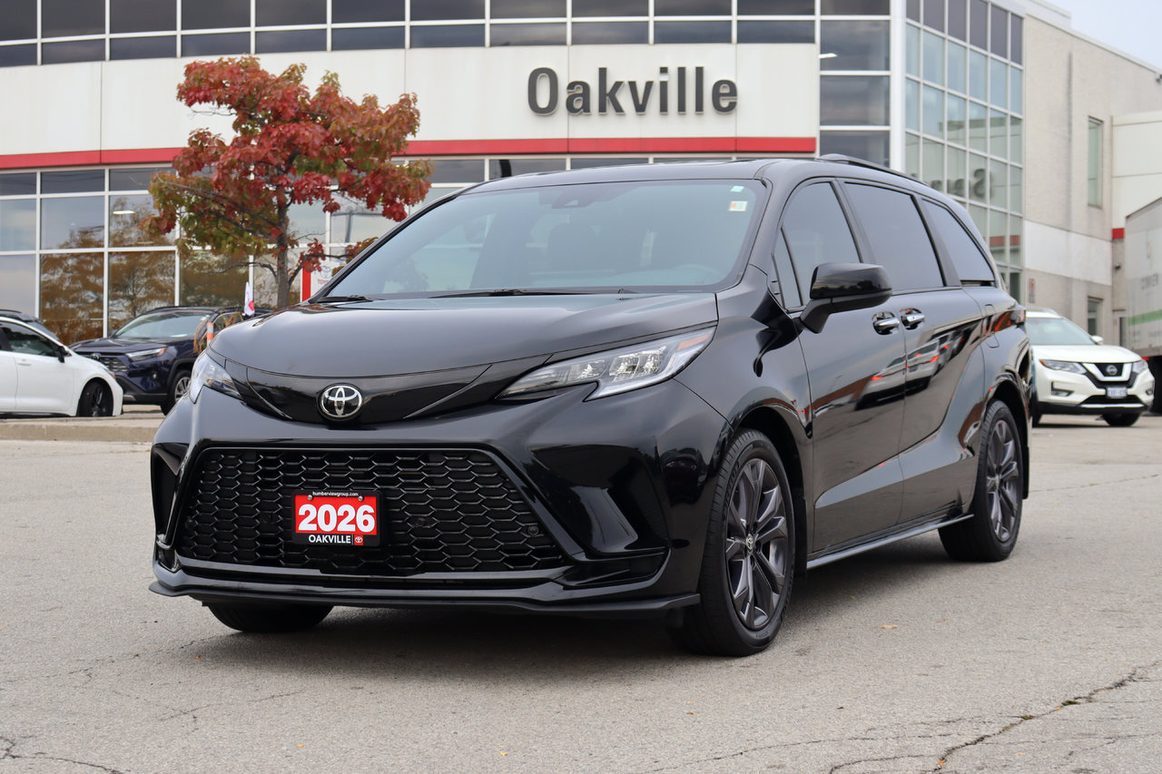 Black 2026 Toyota Sienna Minivan Front-Wheel Drive