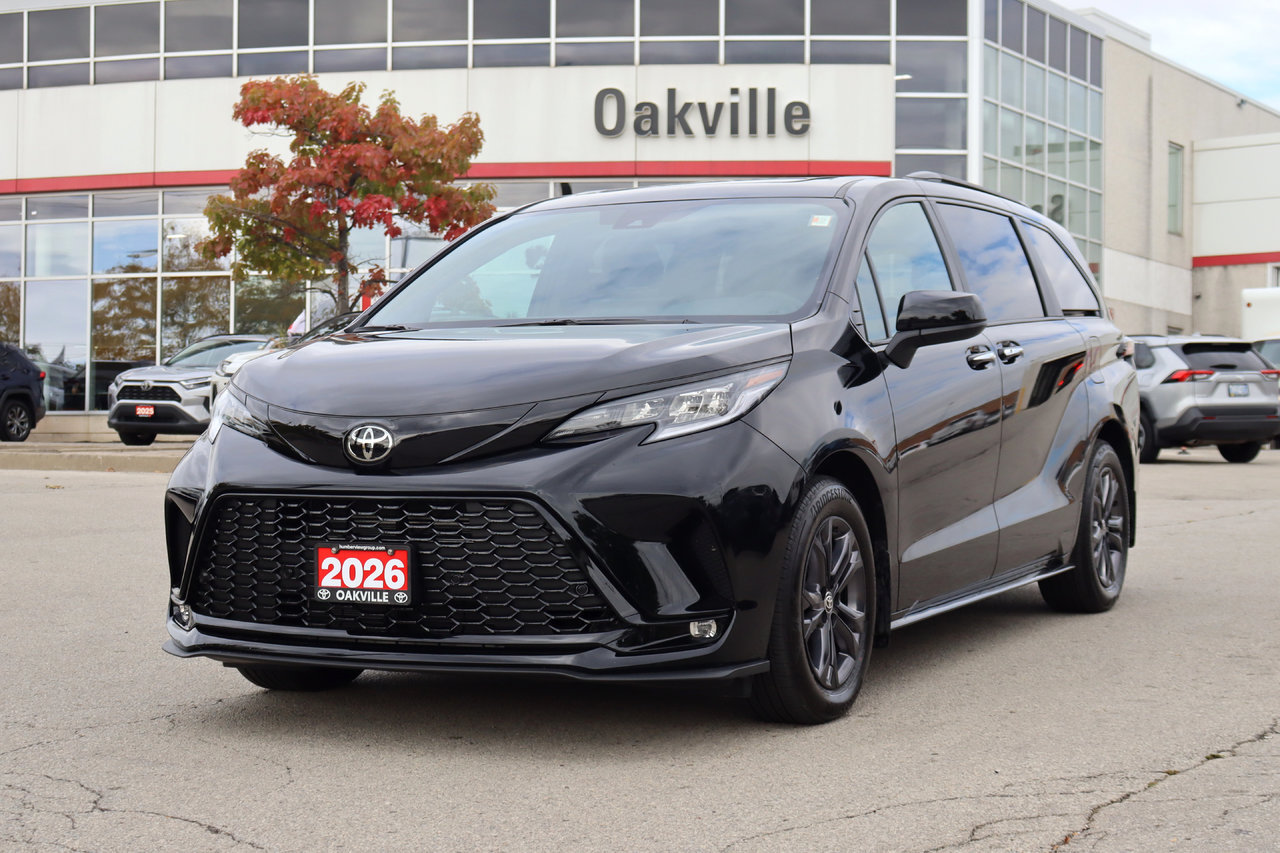 Midnight Black Metallic 2026 Toyota Sienna Minivan All-Wheel Drive