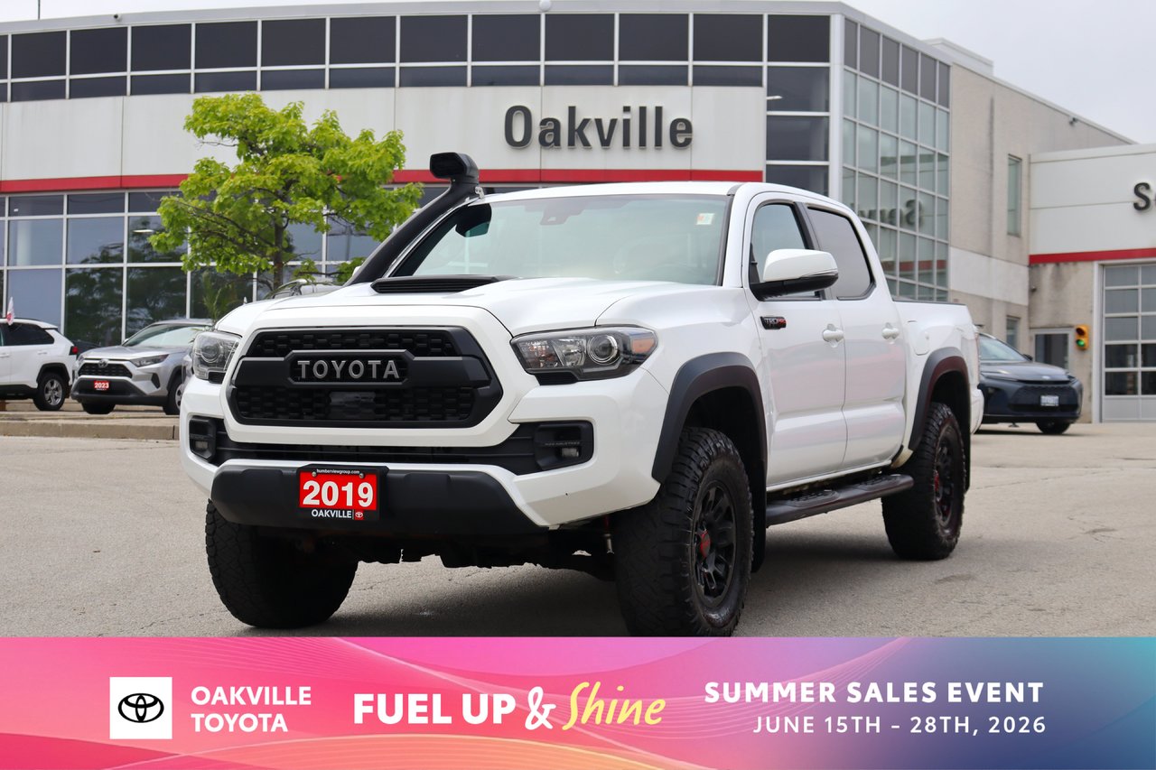 Super White 2019 Toyota Tacoma Pickup Truck Four-Wheel Drive Automatic