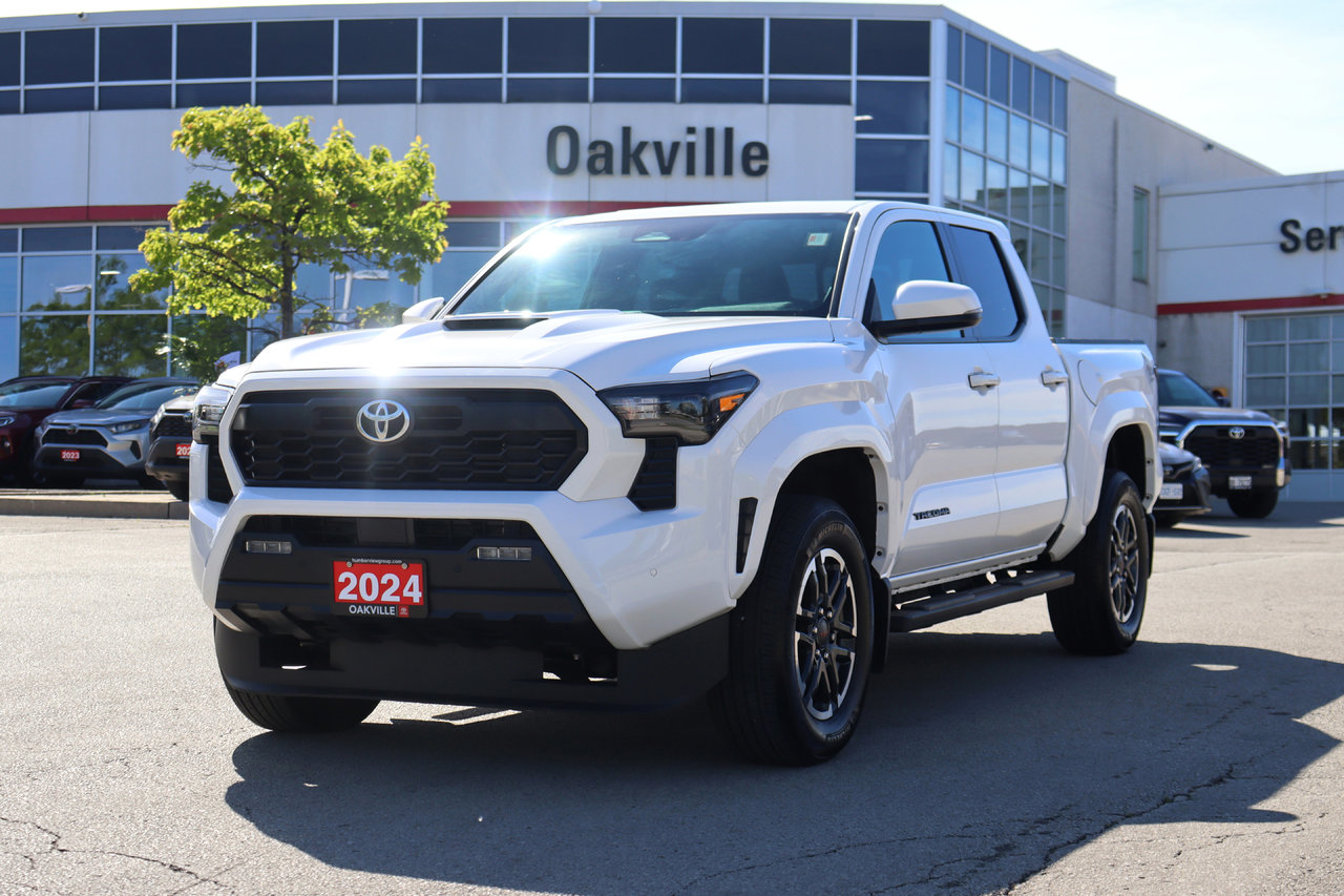 White 2025 Toyota Tacoma TRD Sport Double Cab 4WD Pickup Truck Four-Wheel Drive Manual