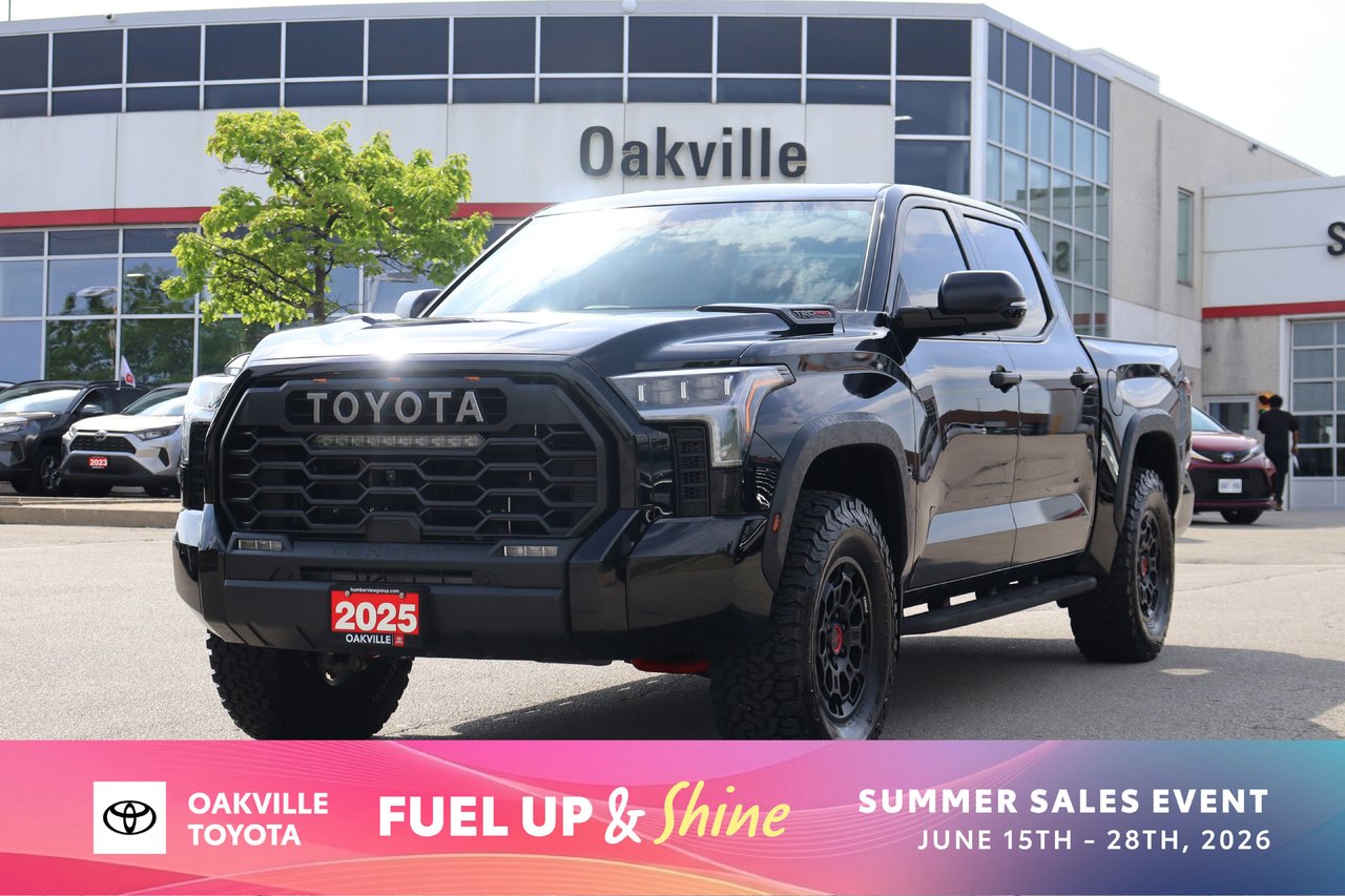 Midnight Black Metallic 2025 Toyota Tundra Hybrid TRD Pro HV CrewMax Cab 4WD Pickup Truck Four-Wheel Drive Automatic