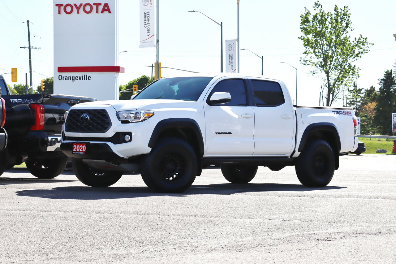 Super White 2020 Toyota Tacoma TRD Off Road Double Cab 4WD Pickup Truck Four-Wheel Drive Automatic