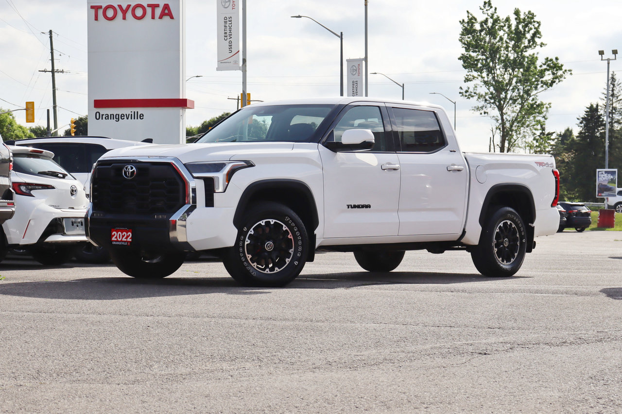 Super White 2022 Toyota Tundra SR5 CrewMax Cab 4WD Pickup Truck Four-Wheel Drive Automatic