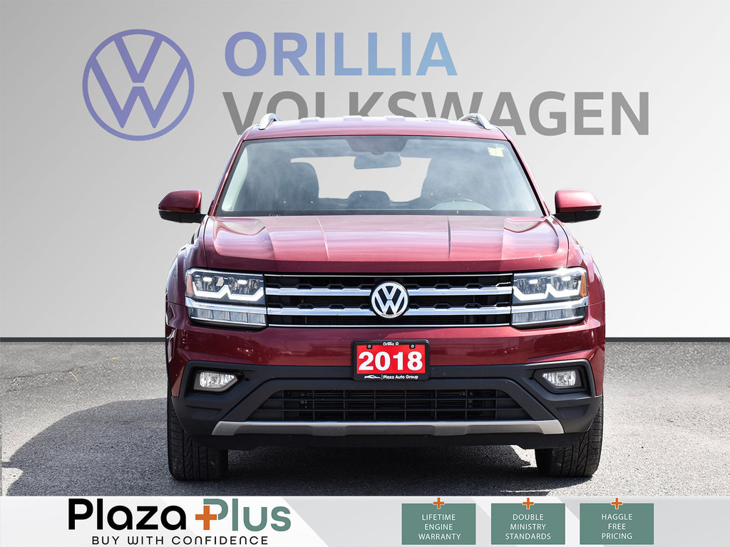 2018 Volkswagen Atlas Comfortline 4MOTION AWD | CLEAN CARFAX ONE OWNER | LEATHER SEATS | PRISMA ALLOY RIMS