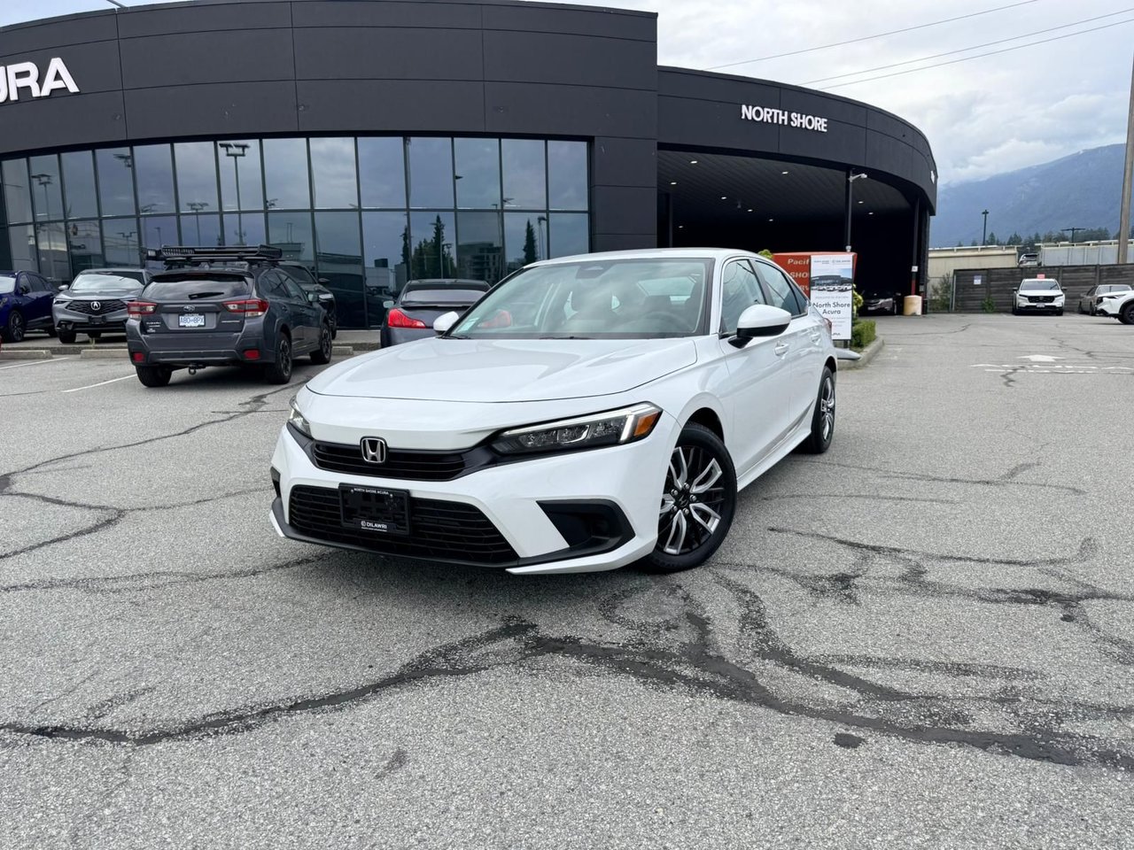 Platinum White Pearl 2022 Honda Civic Sedan Front-Wheel Drive Automatic