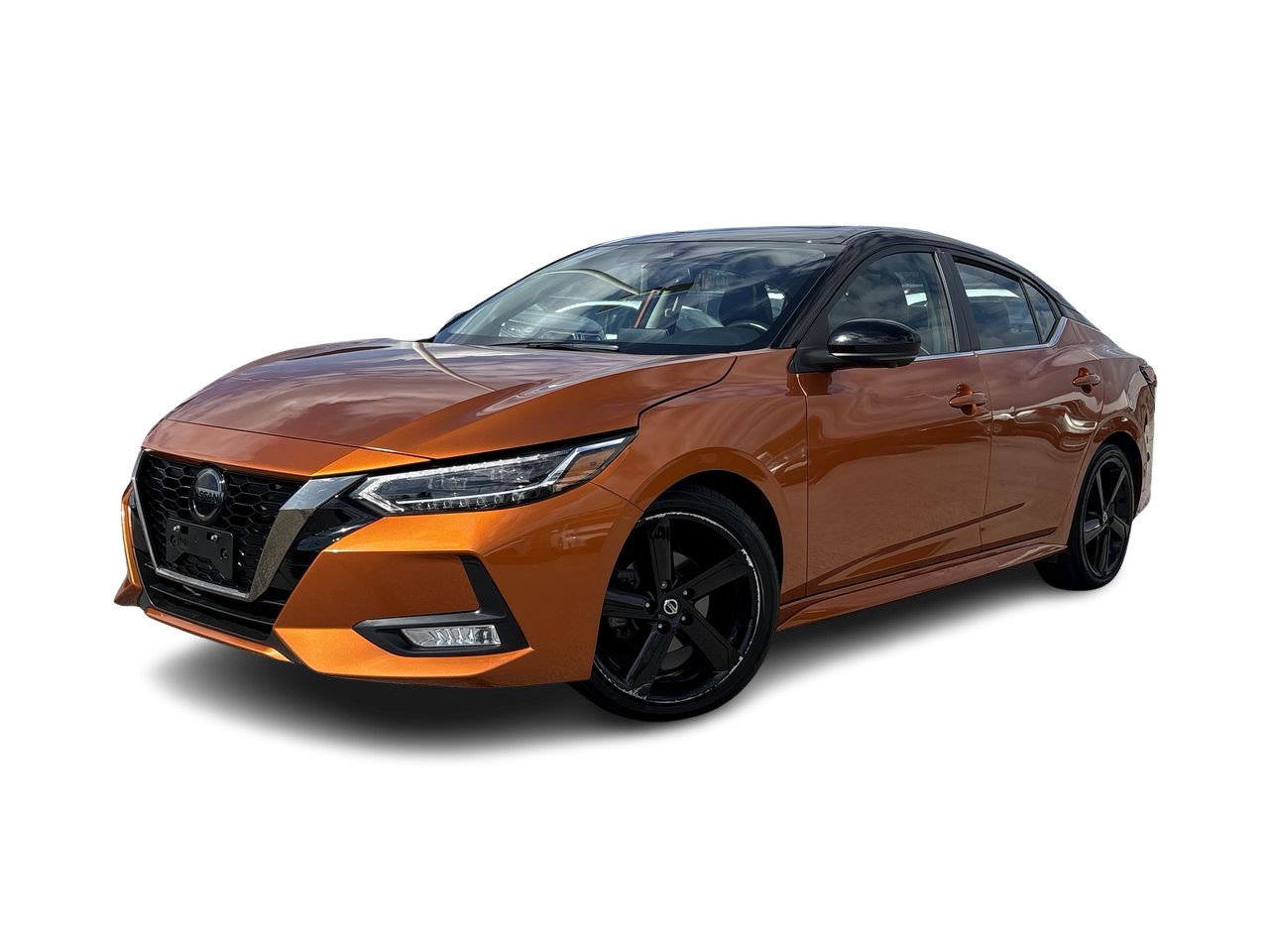 Two-Tone Super Black / Monarch Orange Metallic 2023 Nissan Sentra Sedan Front-Wheel Drive Automatic