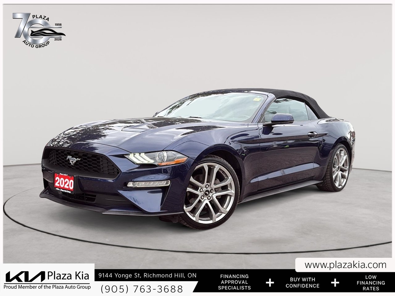 DARK BLUE 2020 Ford Mustang Convertible Rear-Wheel Drive