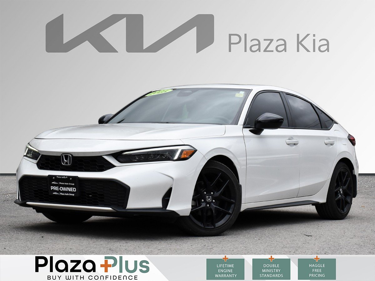 White 2025 Honda Civic Hybrid Sport Hatchback FWD Hatchback Front-Wheel Drive Continuously Variable Transmission