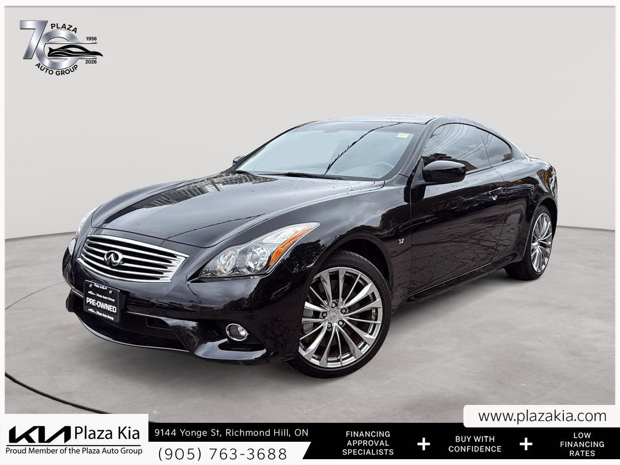 Black 2015 INFINITI Q60 Coupe  Automatic