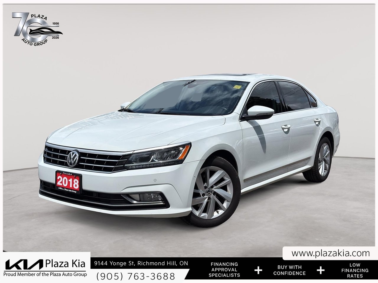 White 2018 Volkswagen Passat Sedan Front-Wheel Drive Automatic