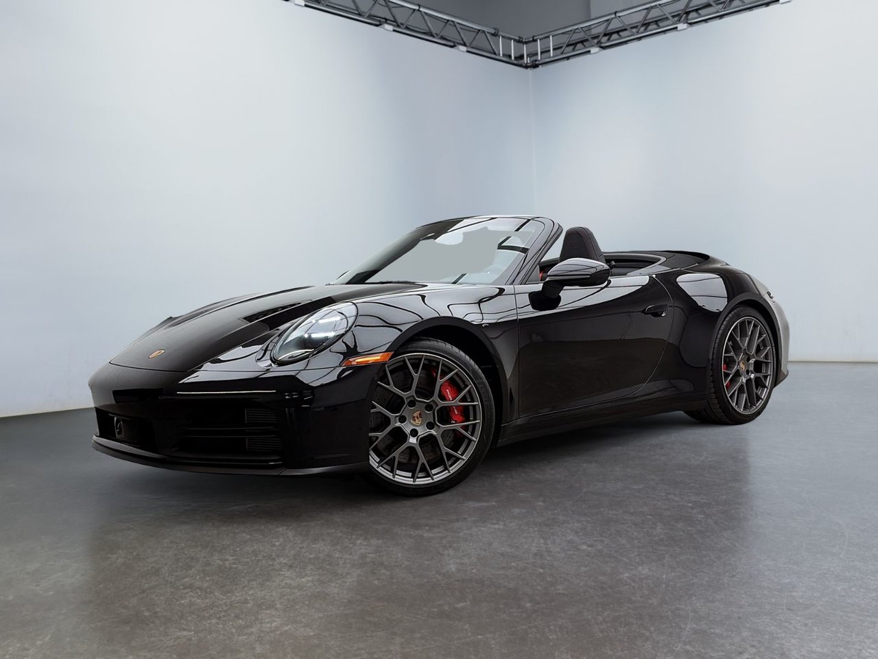 Jet Black Metallic 2025 Porsche 911 Convertible Rear-Wheel Drive Automatic