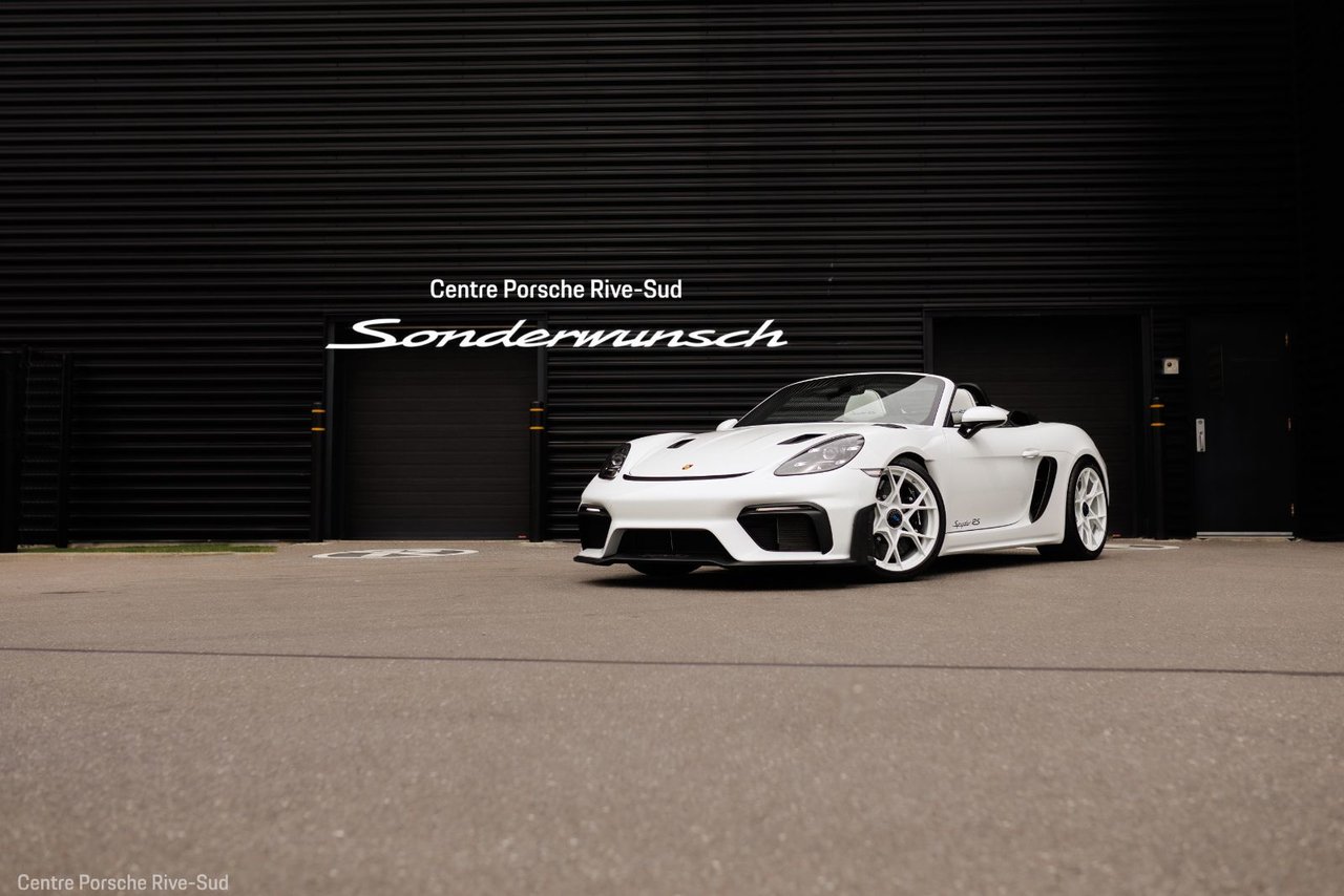White 2025 Porsche 718 Boxster Spyder RS RWD Convertible Rear-Wheel Drive Automatic