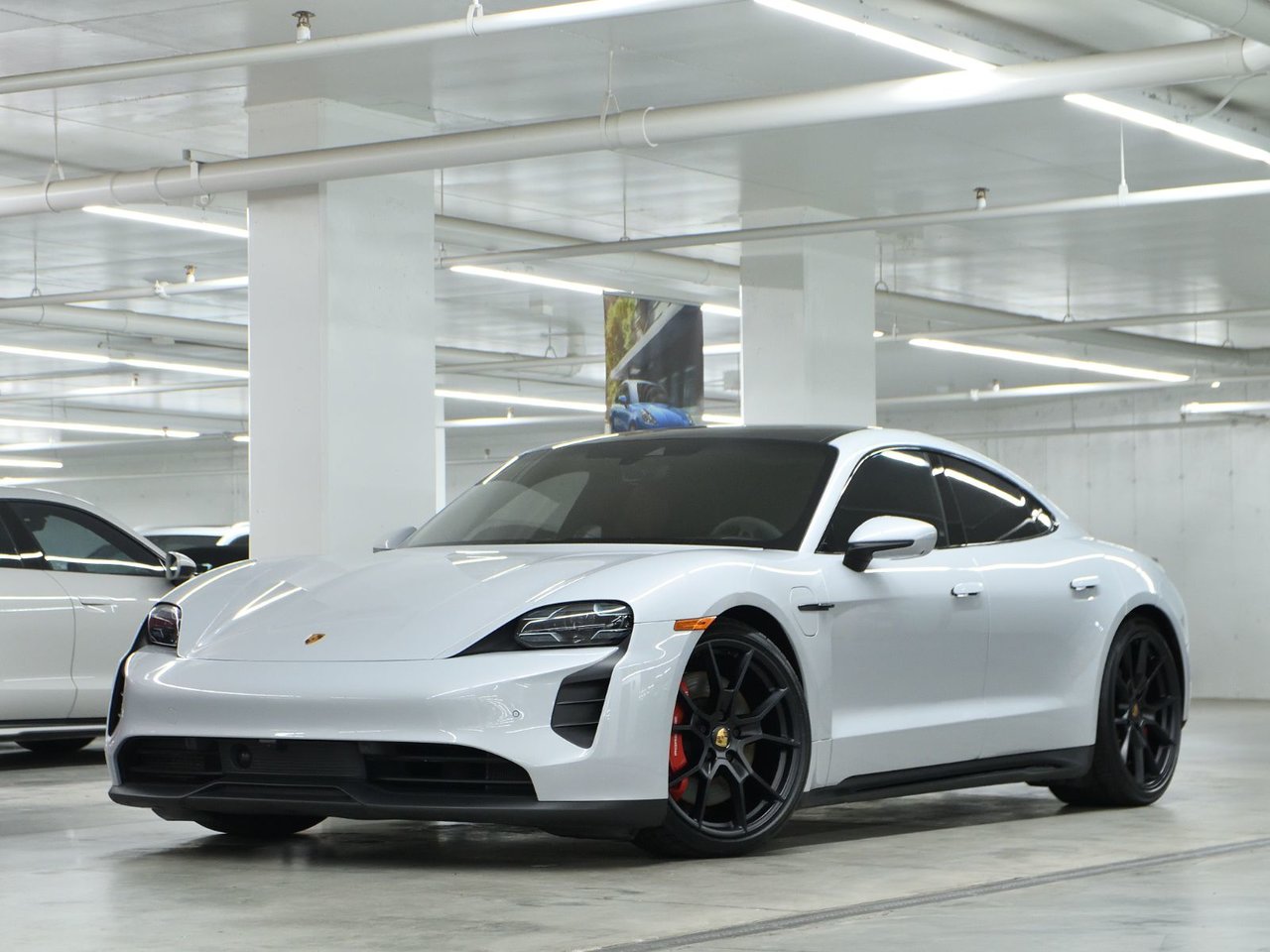 Gray (Ice Grey Metallic) 2024 Porsche Taycan Sedan All-Wheel Drive Automatic