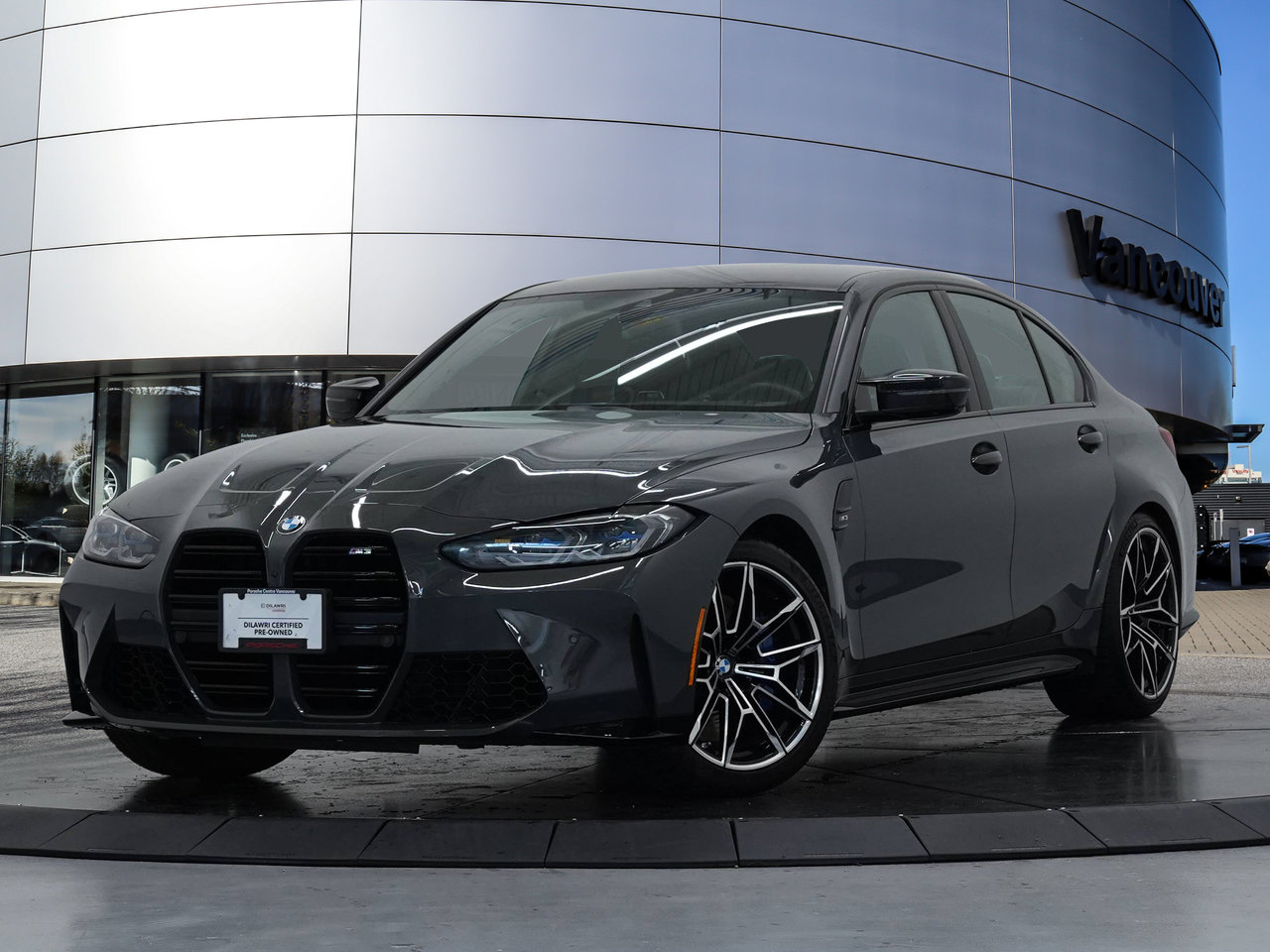 Gray (Dravit Grey Metallic) 2024 BMW M3 RWD Sedan Rear-Wheel Drive Manual
