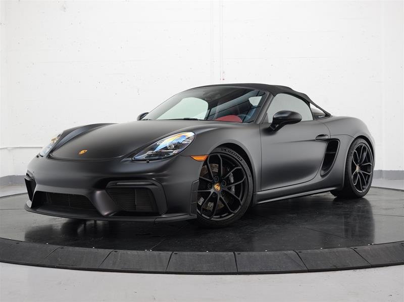 Black 2023 Porsche 718 Boxster Convertible Rear-Wheel Drive Manual