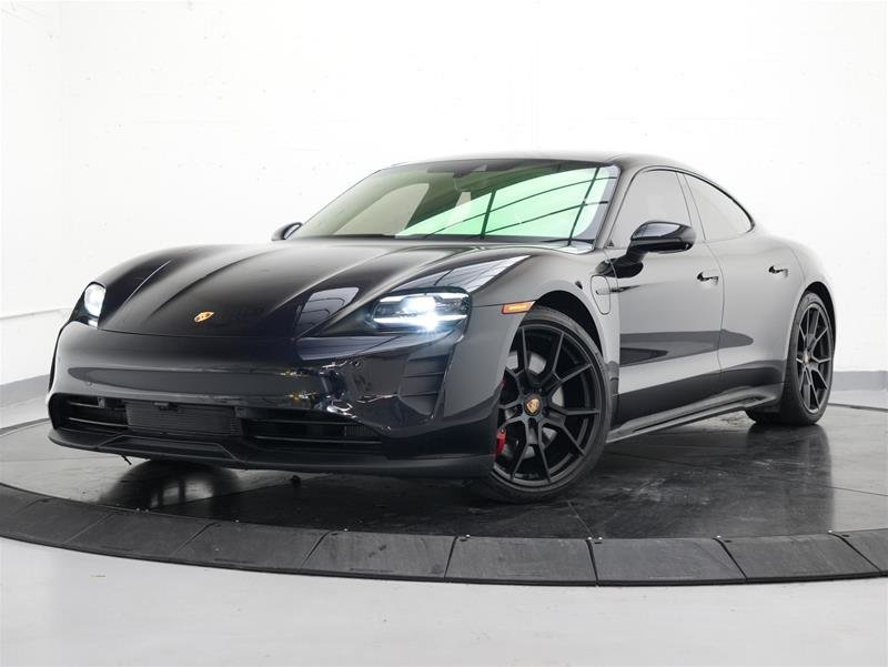 Gray (Volcano Grey Metallic) 2024 Porsche Taycan Sedan All-Wheel Drive Automatic