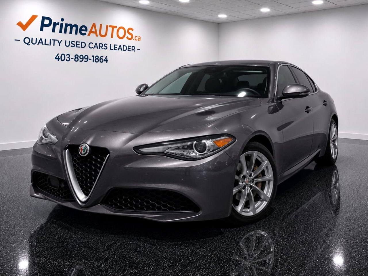 Gray 2017 Alfa Romeo Giulia Ti AWD Sedan All-Wheel Drive Automatic