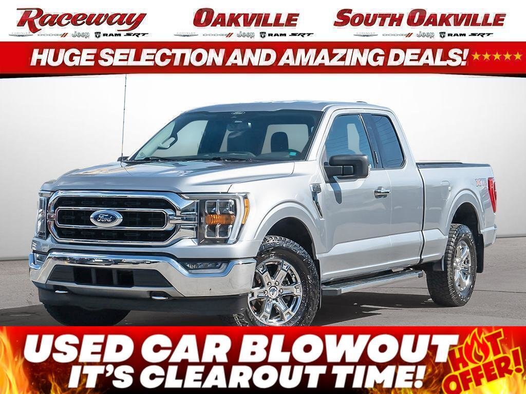 Silver 2021 Ford F-150 XLT SuperCab 4WD Pickup Truck Four-Wheel Drive Automatic