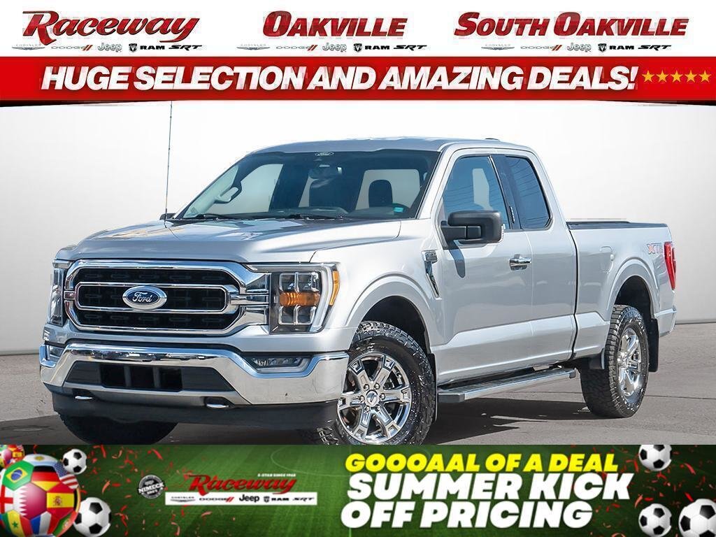 Silver 2021 Ford F-150 XLT SuperCab 4WD Pickup Truck Four-Wheel Drive Automatic