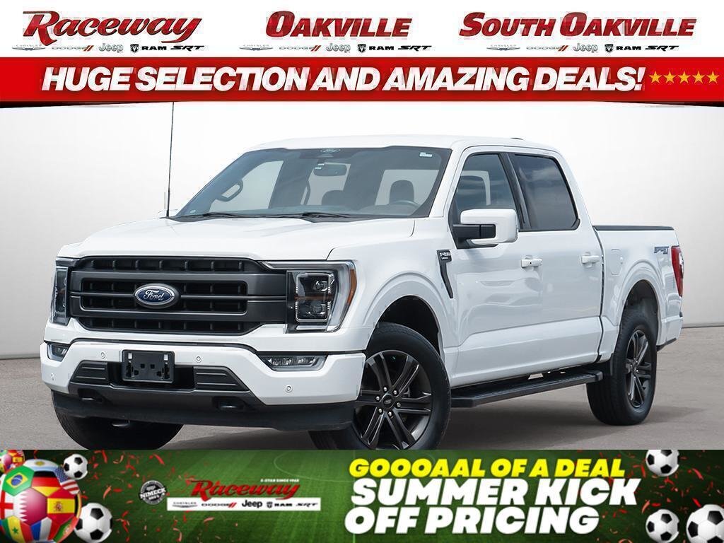 White 2022 Ford F-150 Lariat SuperCrew 4WD Pickup Truck Four-Wheel Drive Automatic