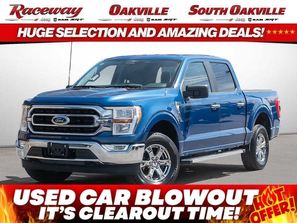 Blue 2023 Ford F-150 XLT SuperCrew 4WD Pickup Truck Four-Wheel Drive Automatic