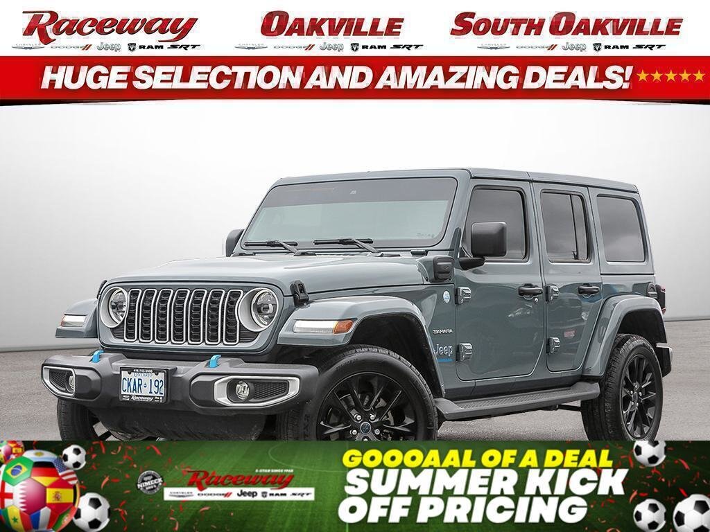 Gray 2024 Jeep Wrangler 4xe Sahara 4WD SUV / Crossover Four-Wheel Drive Automatic