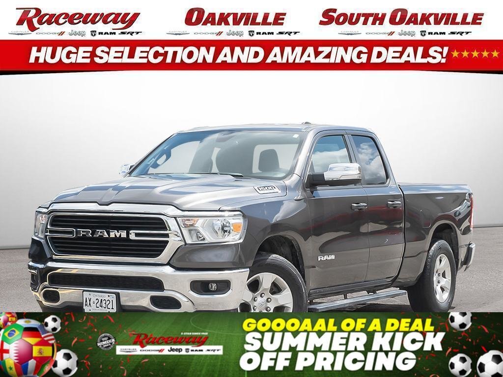 Gray 2021 RAM 1500 Big Horn Quad Cab 4WD Pickup Truck Four-Wheel Drive Automatic