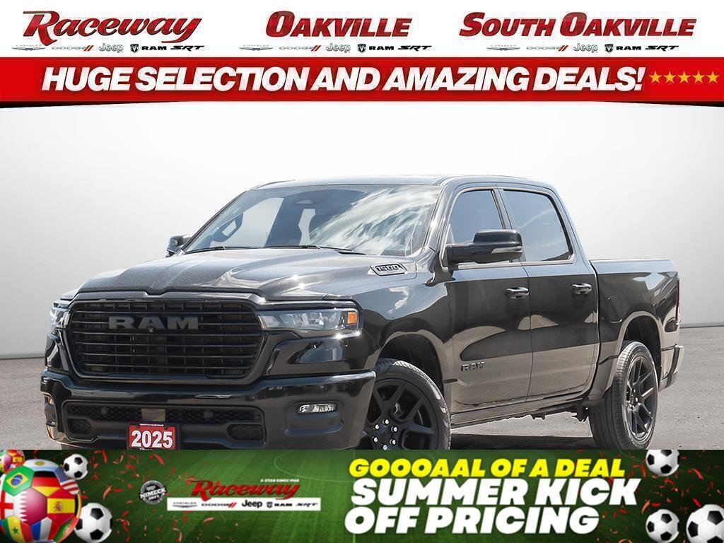 Black 2025 RAM 1500 Sport Crew Cab 4WD Pickup Truck Automatic