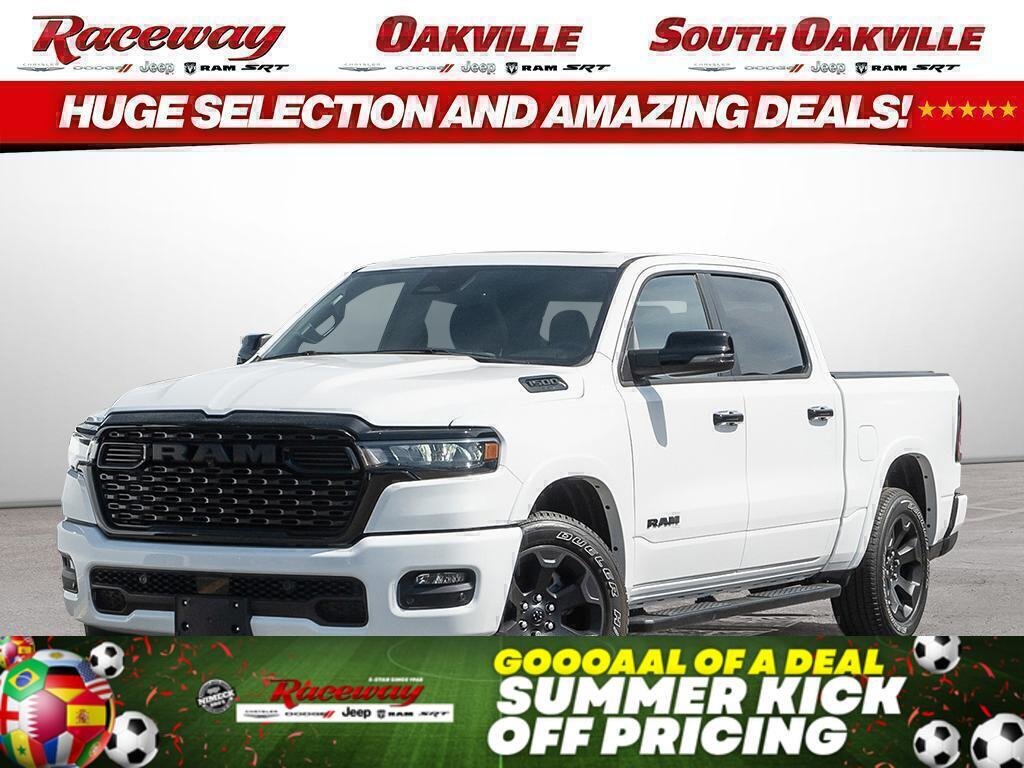 White 2025 RAM 1500 Pickup Truck Four-Wheel Drive Automatic