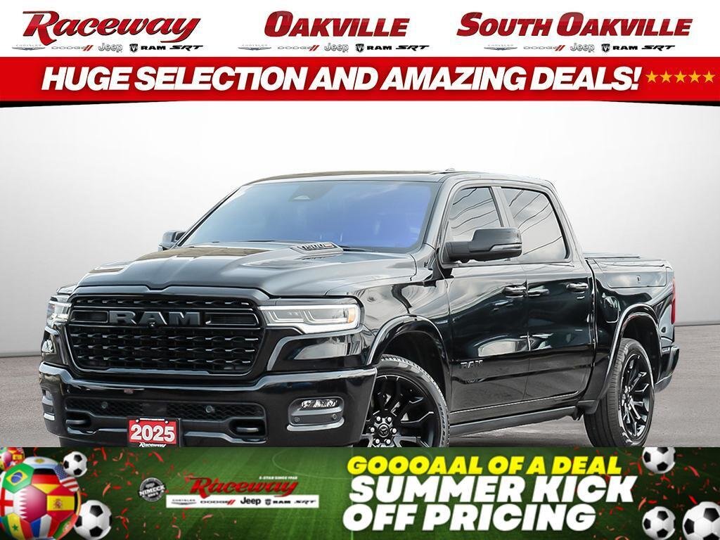 Black 2025 RAM 1500 Pickup Truck Four-Wheel Drive Automatic