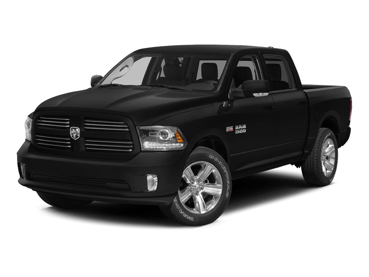 Black 2015 RAM 1500 Pickup Truck Four-Wheel Drive Automatic