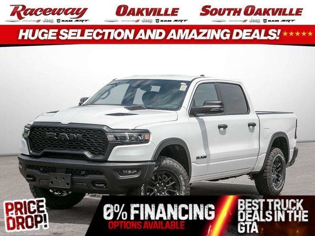 White 2026 RAM 1500 Pickup Truck Four-Wheel Drive Automatic