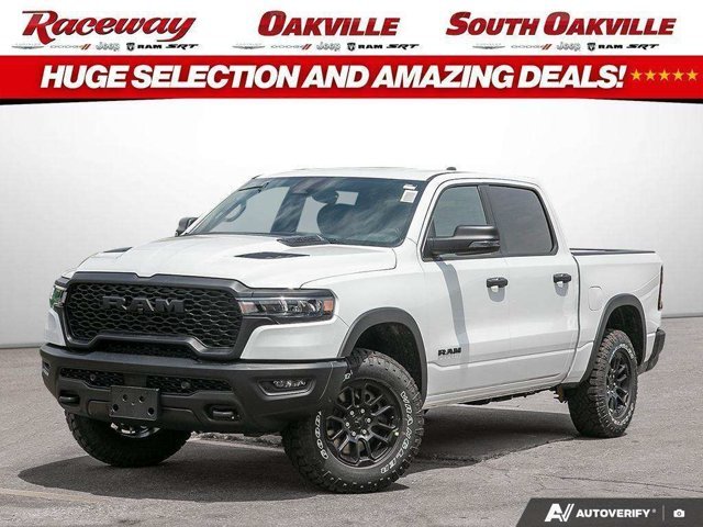 White 2026 RAM 1500 Pickup Truck Four-Wheel Drive Automatic
