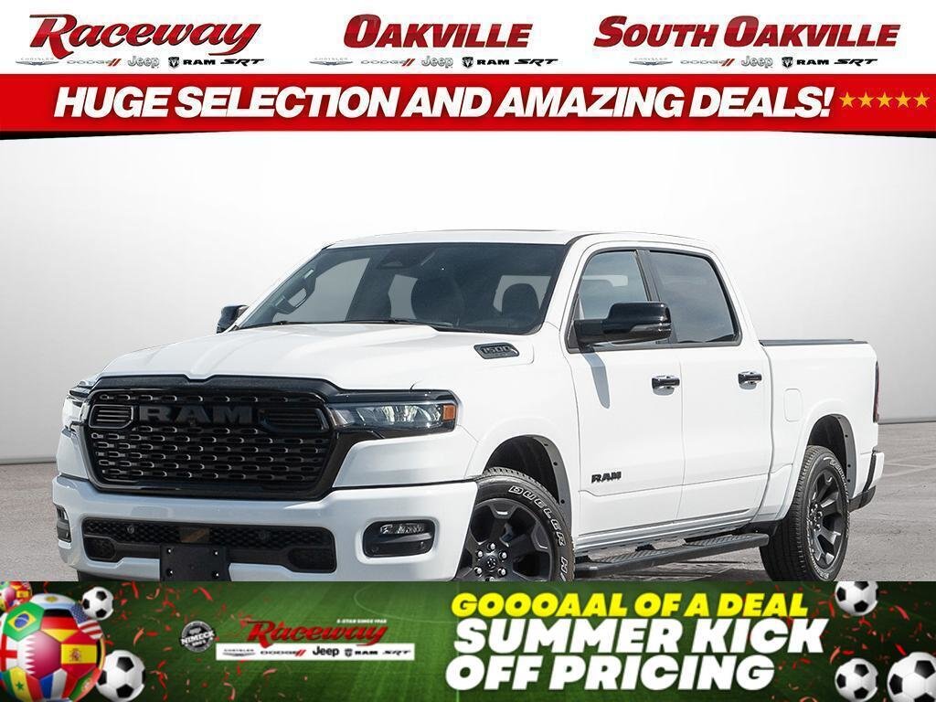 White 2025 RAM 1500 Pickup Truck Four-Wheel Drive Automatic