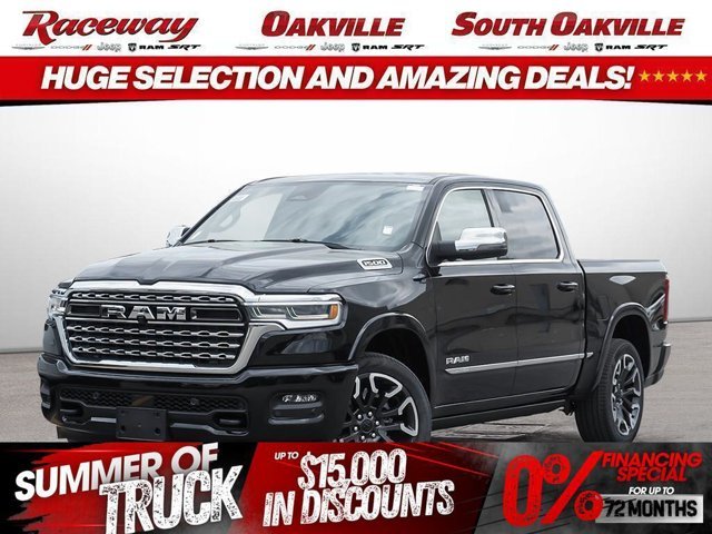 Black 2026 RAM 1500 Pickup Truck Four-Wheel Drive Automatic