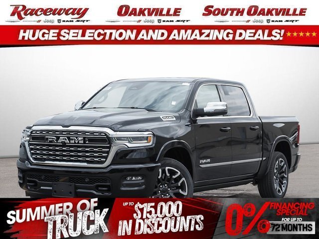 Black 2026 RAM 1500 Pickup Truck Four-Wheel Drive Automatic